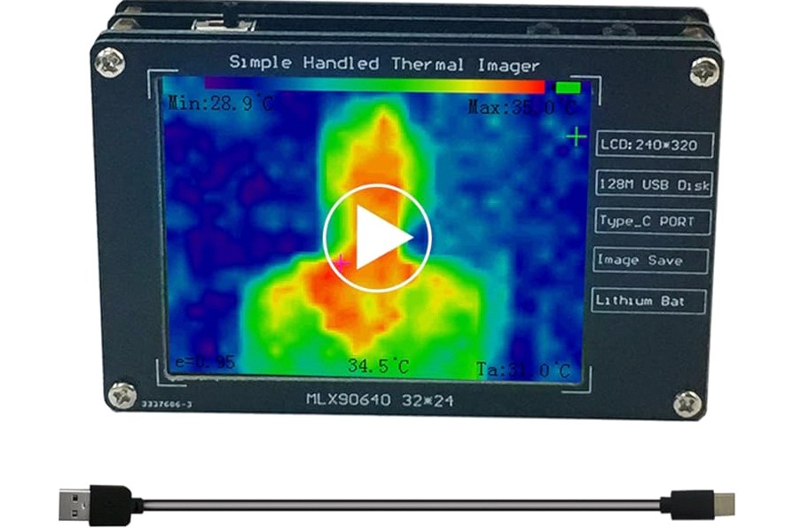 BSIDE Thermal Imaging Camera Multimeter with Macro Lens, 320x320 IR Resolution with 15 Thermal Palettes, 20000 Counts with 3.98" Touch LCD, Measures Cap, AC Clamp, Temp Diode for Electrical Electronic product image