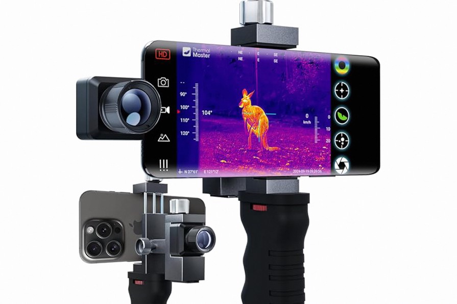 Thermal Master T2 Pro Thermal Monocular for iPhone, 1500 Yards Night Vision Camera with 13mm Lens, Tactical Handle, Infrared Imager for Outdoor Detecting Deer product image