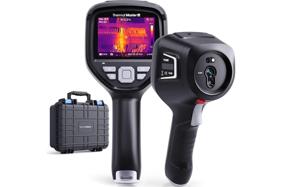 AccuMEMS GT14S Thermal Imaging Camera with Thermometer Mode, Ultra-Light 240g, -4°F~1022°F Range, 14H Runtime, Live Tracking with Edge-Enhanced Display, Infrared Camera for HVAC/Electrical Inspection product image