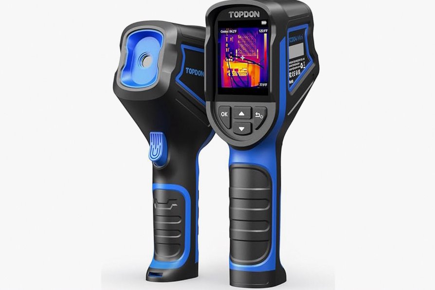 TOPDON TC004 Mini Thermal Imaging Camera, 240 x 240 TISR Resolution, 15-Hour Battery Life, 128 x 128 IR Resolution, 25Hz Handheld Infrared Camera with High/Low Temp Alerts, Auto Shutdown- Blue product image