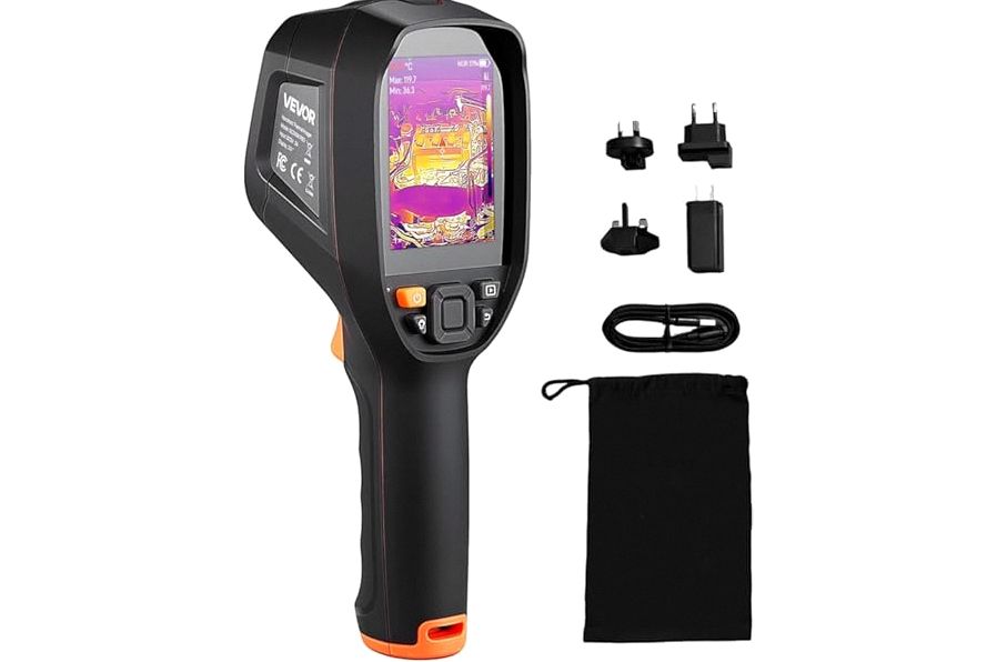 VEVOR Pro Thermal Imaging Camera, Upgraded 512 x 384 TISR Super Resolution, 3.45" LCD Infrared Thermal Imager with 2MP Visual Camera, 25HZ Refresh Rate, -4°F - 1022°F, 4 Image Modes & 7 Color Palettes product image