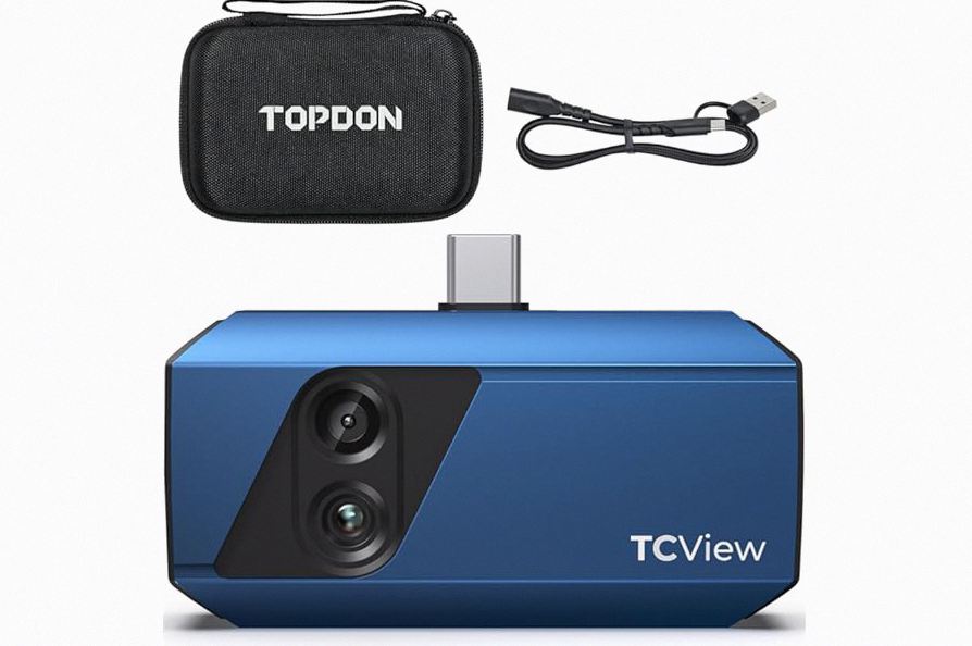 TOPDON TC001 Plus Thermal Camera for Android, 512 x 384 Super Resolution with Visual Camera, 256 x 192 IR Resolution, Dual-Lens Thermal Imaging Camera for Smartphones and Tablets, PC (not for iOS) product image