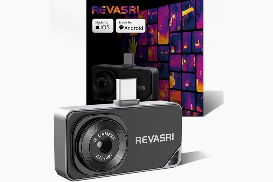 REVASRI Thermal Camera for Type-C iPhone & Android Device, 320x240 Super Resolution, 15x Digital Zoom, 25Hz Thermal Imaging Camera for Water Leak Detection,HVAC Electrical Plumbing, Home Inspection product image