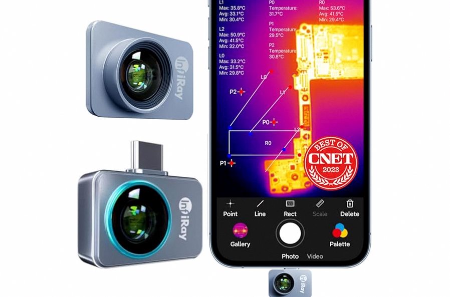 Thermal Imaging Camera – Android Type-C, InfiRay P2 Pro with Magnetic Macro Lens, 9g All-Metal Housing, 25Hz, Professional Grade Infrared Thermal Camera for Industrial, Home, PCB Detection product image